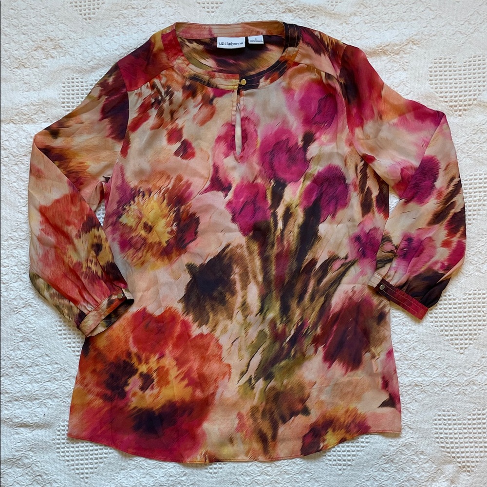 Liz Claiborne Women’s Multicolor Floral Blouse
